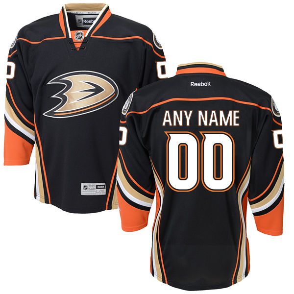 Reebok Anaheim Ducks NHL Youth Custom Premier NHL Jersey - Black->->Custom Jersey